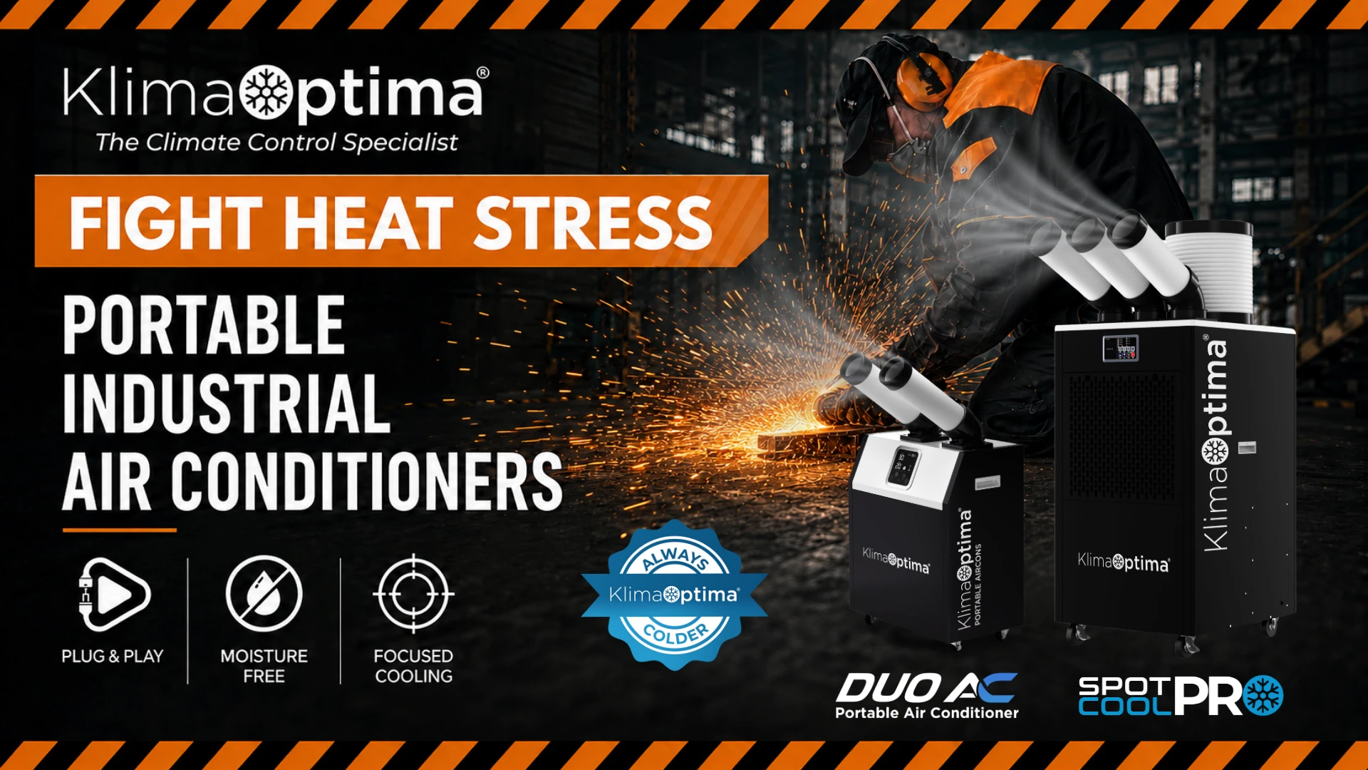 Fight heat stress with portable industrial air conditioners, DUO AC and Spot Cool Pro
